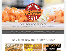 Tablet Screenshot of collegerecipecafe.com